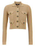 Beige Ribbed cardigan 1