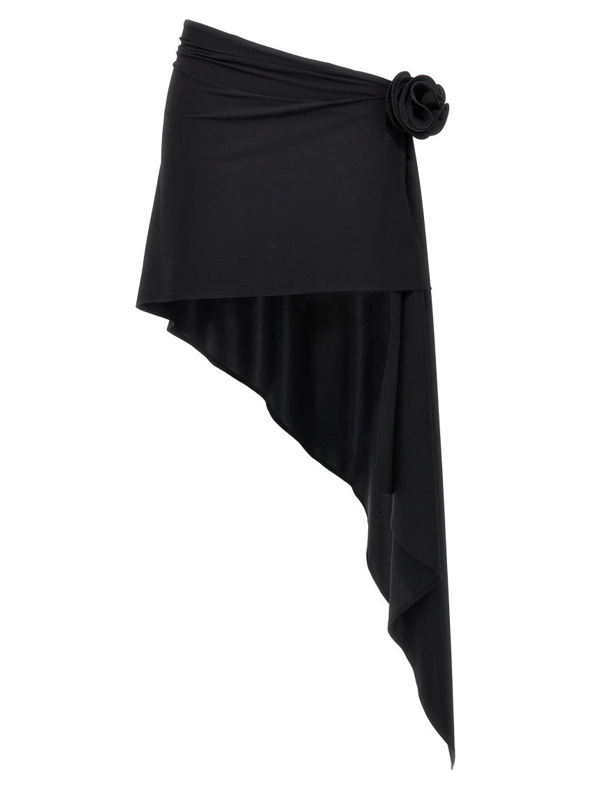 Black Asymmetrical mini skirt 1