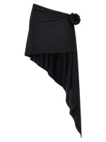 Black Asymmetrical mini skirt 1