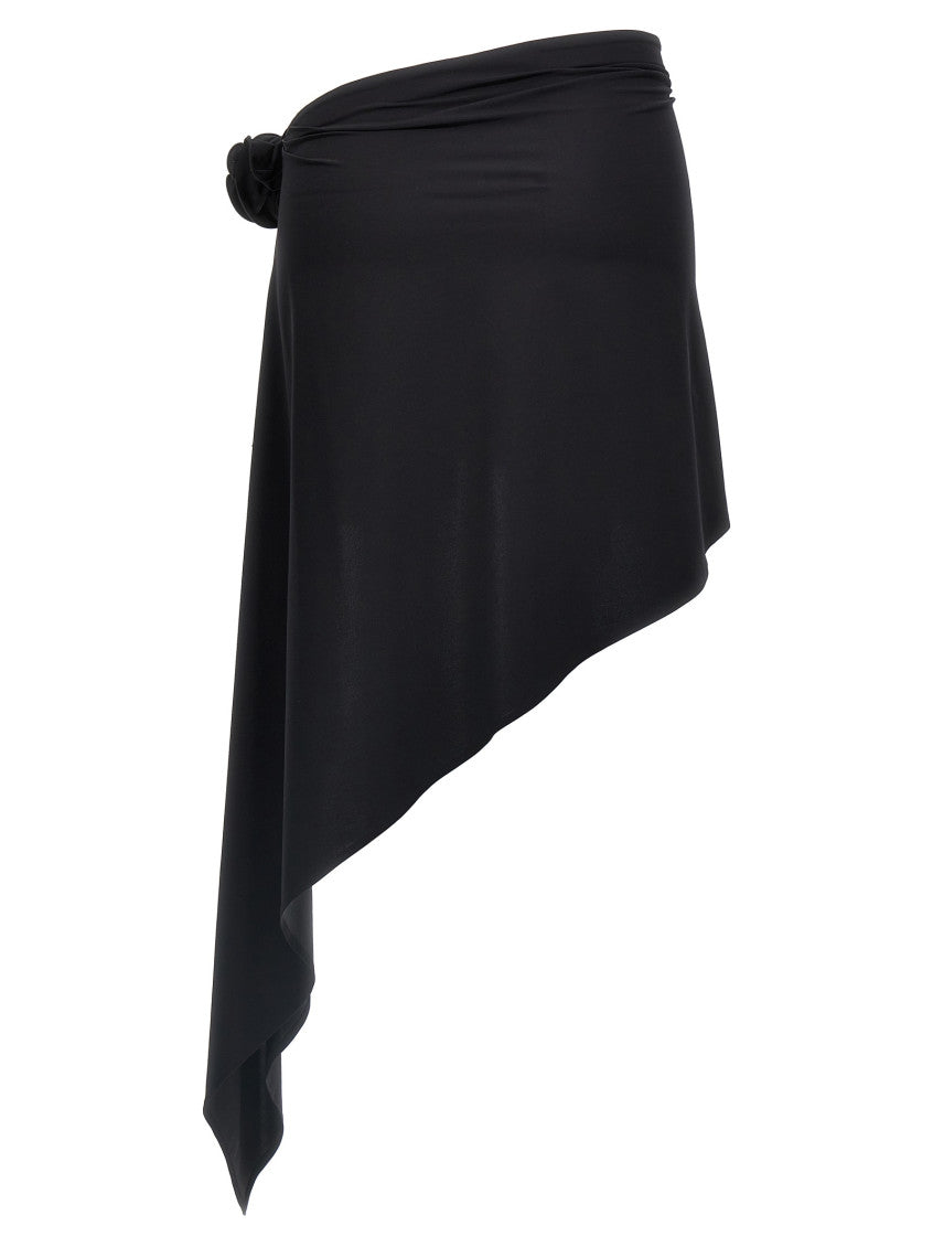 Black Asymmetrical mini skirt 2