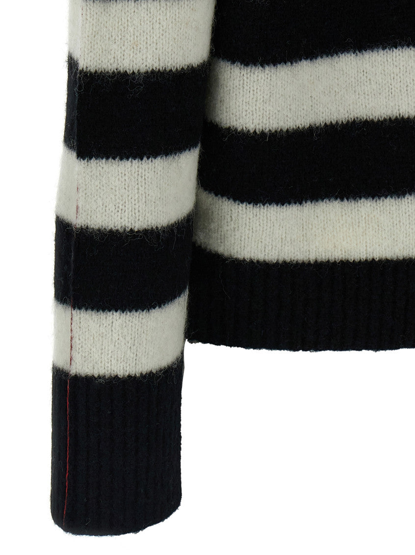BlackWhite Striped sweater 4