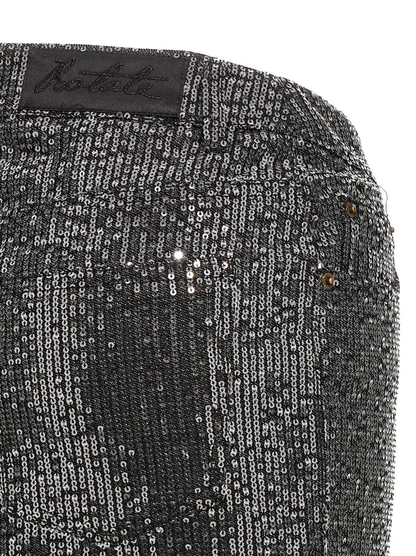 Black Sequin denim skirt 4