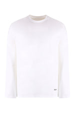 White Long Sleeve Cotton T-shirt 1