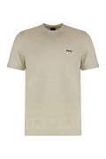 Beige Crewneck Embroidered Logo T-Shirt 1