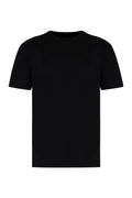 Black crew neck T-shirt in cotton 1