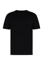 Black crew neck T-shirt in cotton 1