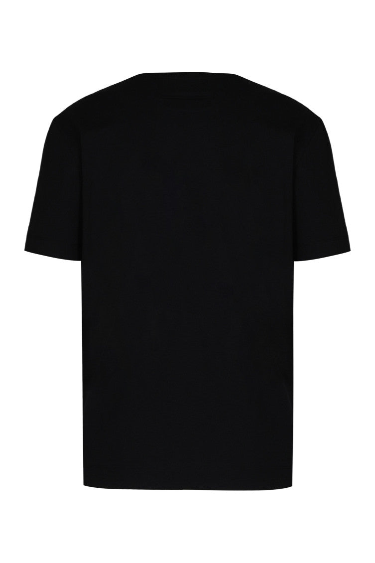 Black crew neck T-shirt in cotton 2
