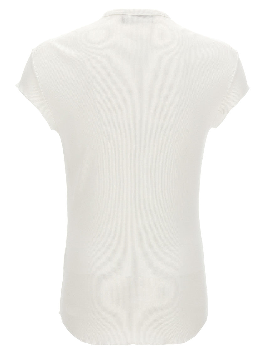 White Logo Print T-shirt 2
