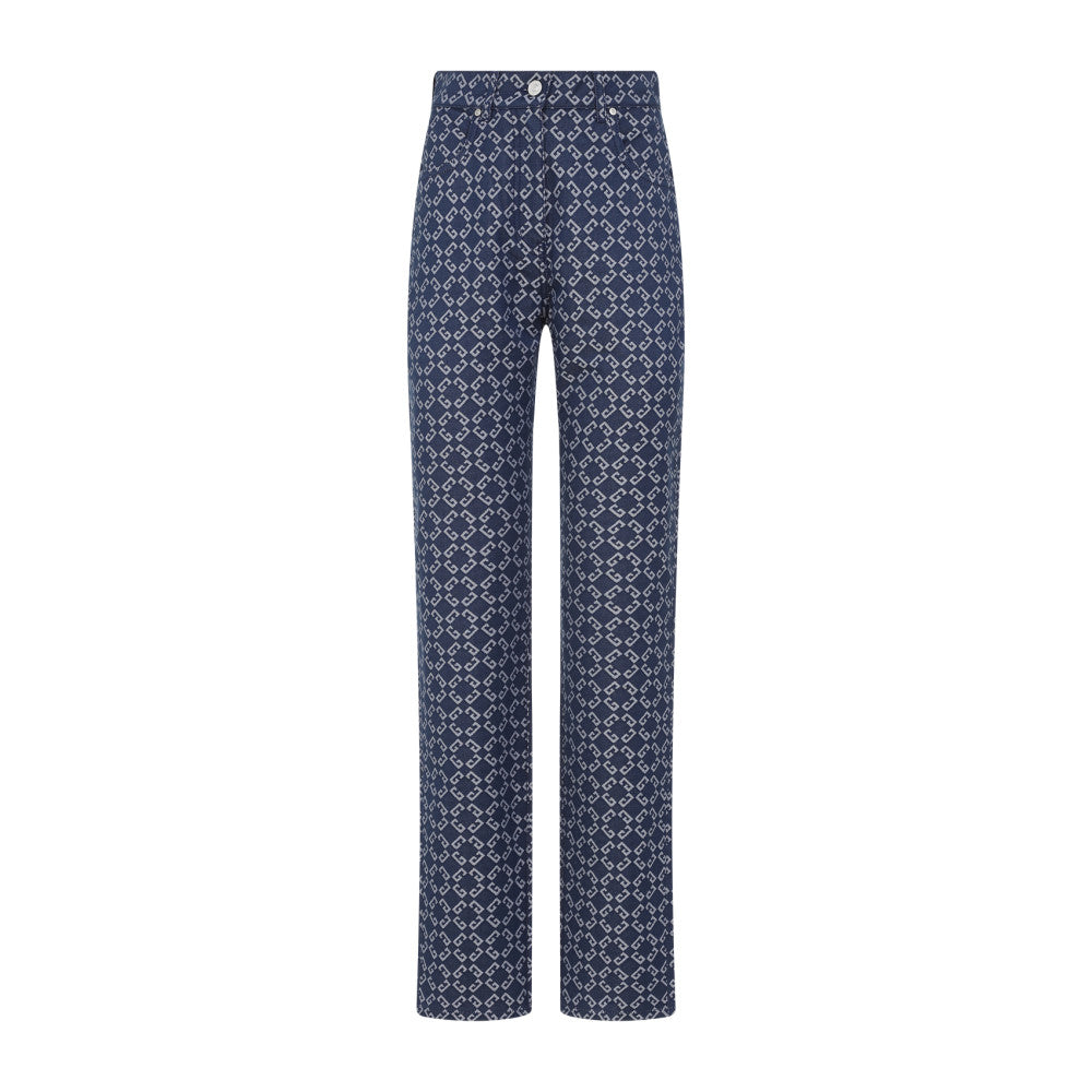 Blue Monogram Denim Jeans 1