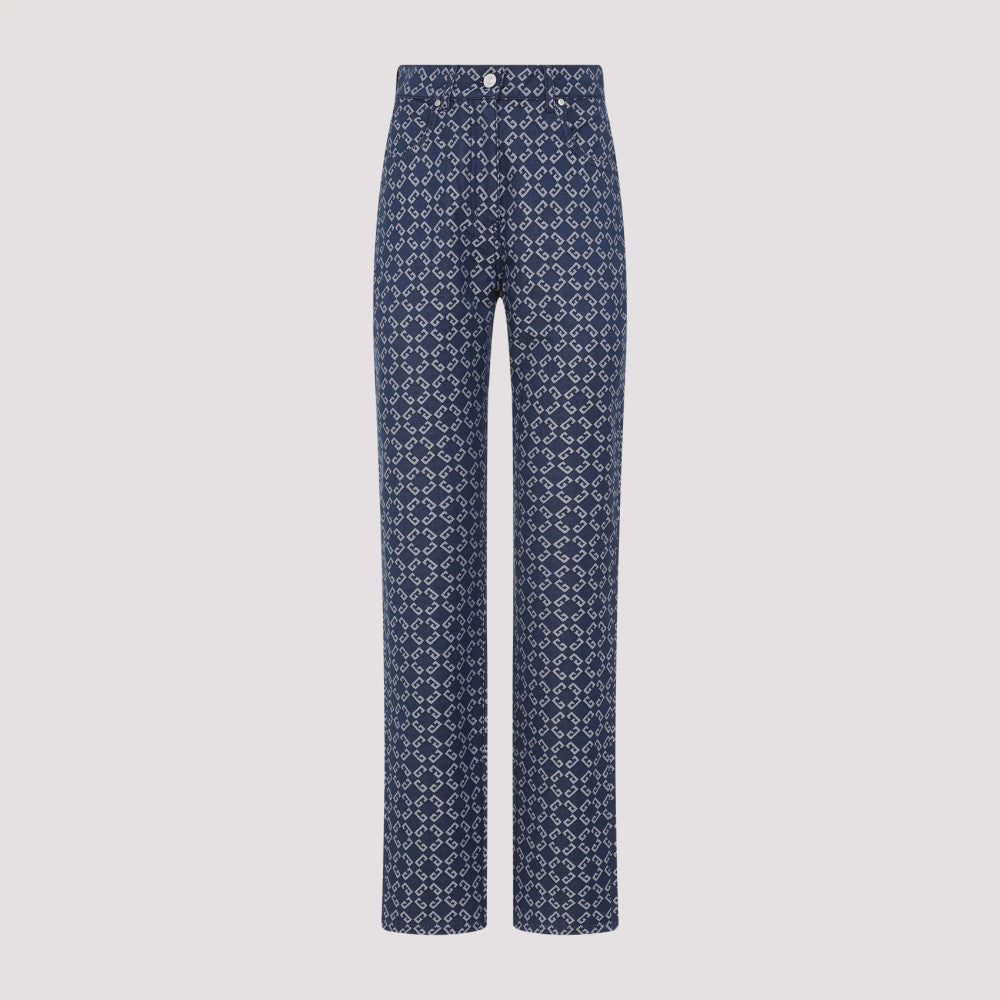 Blue Monogram Denim Jeans 2