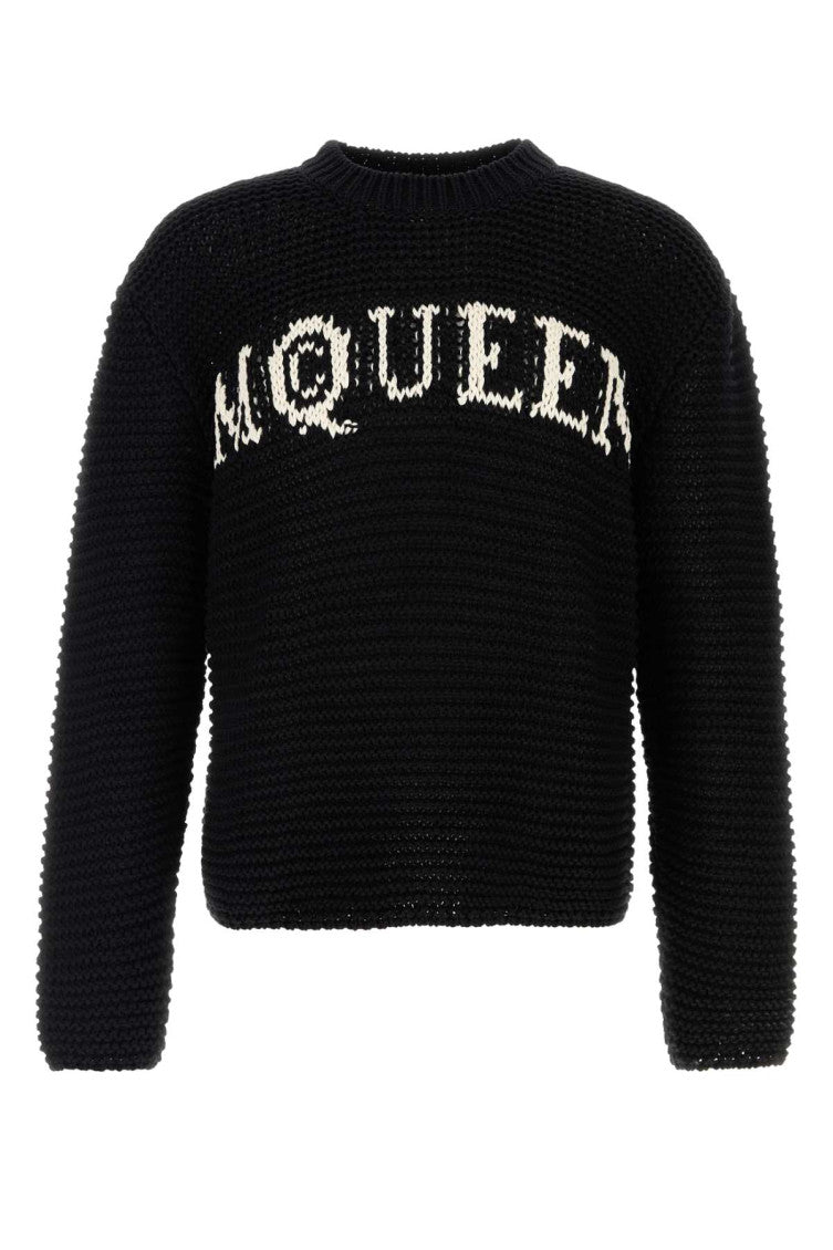 Black crochet sweater  1