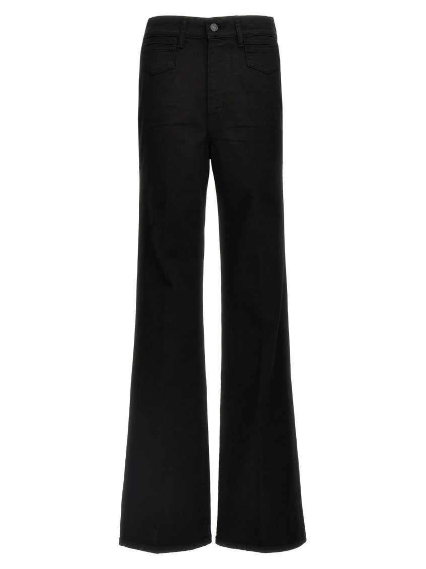 Black 'Stretch Twill Denim Wide Flare' jeans 1