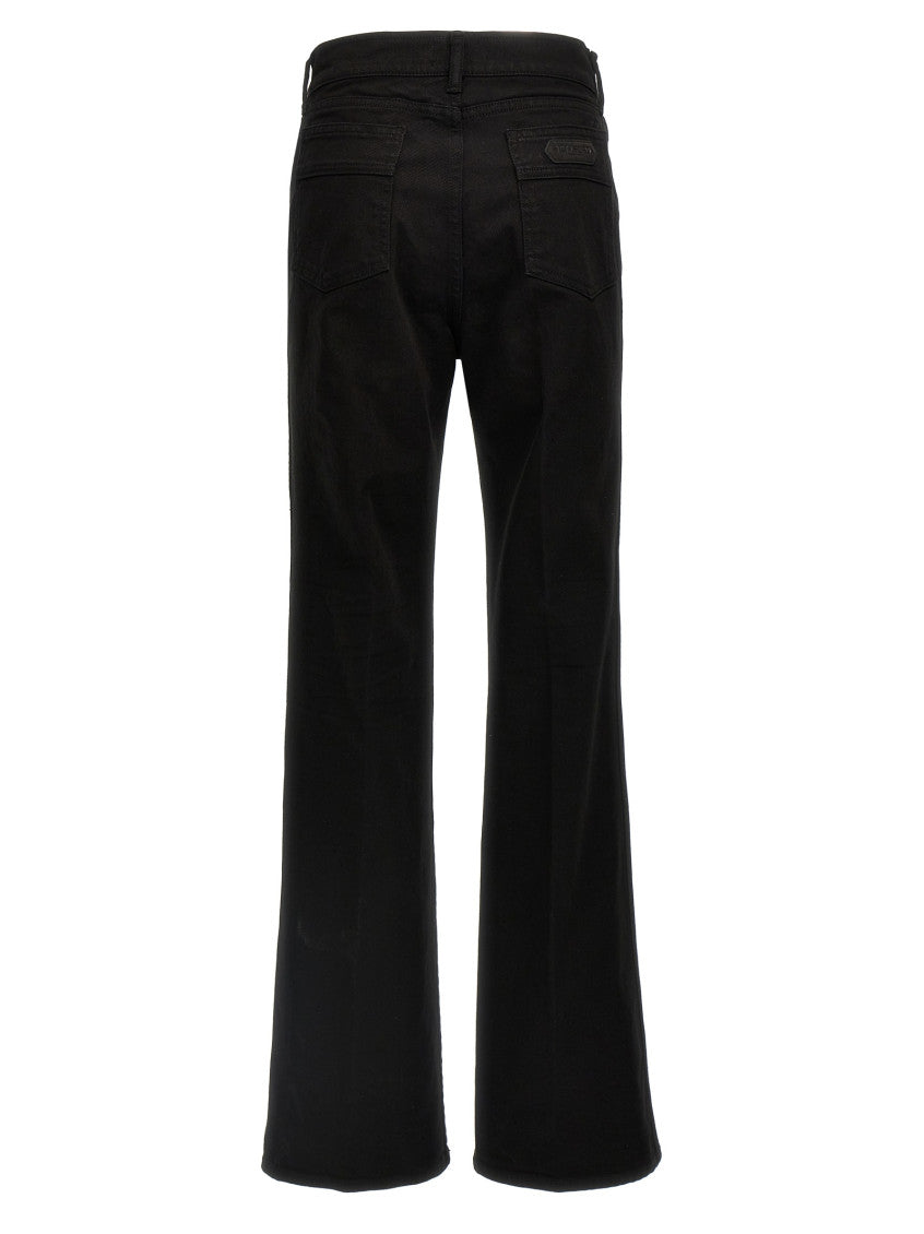 Black 'Stretch Twill Denim Wide Flare' jeans 2
