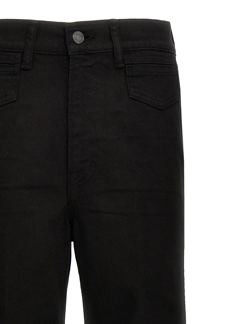 Black 'Stretch Twill Denim Wide Flare' jeans 3