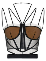 Black 'Sheer Corset' top 1