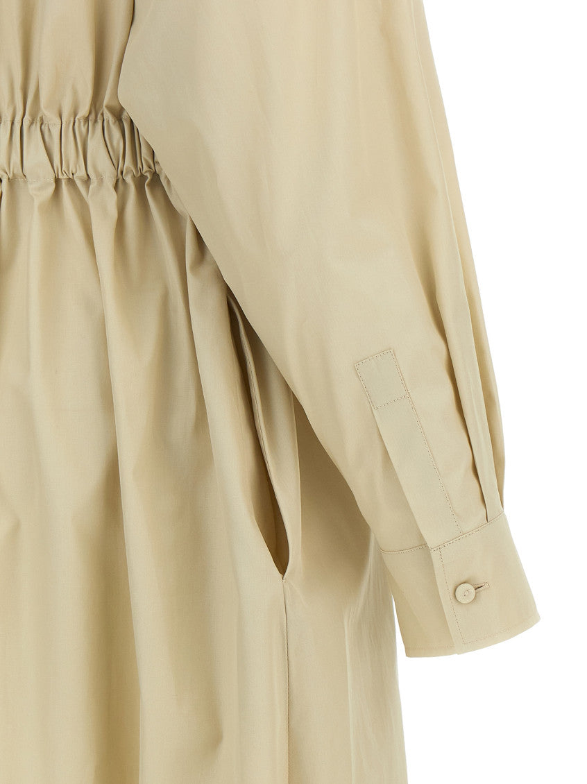 Beige Shirt Collar Maxi Dress 4
