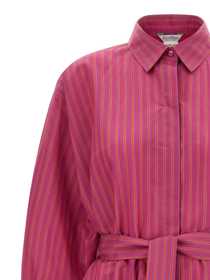 Purple Stripes Belted Maxi Dress 3