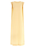 Yellow Crew Neck Midi Dress 1