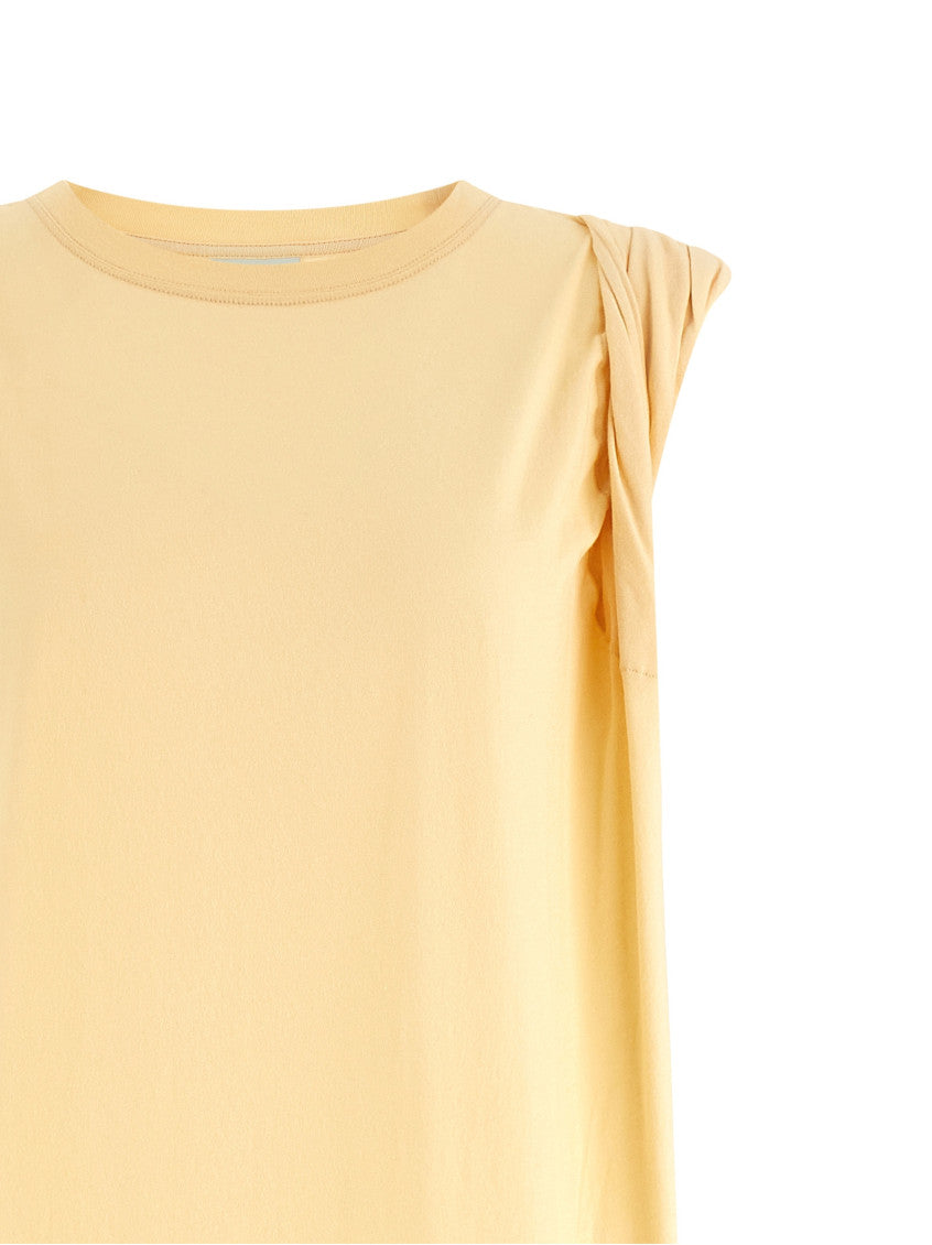 Yellow Crew Neck Midi Dress 3