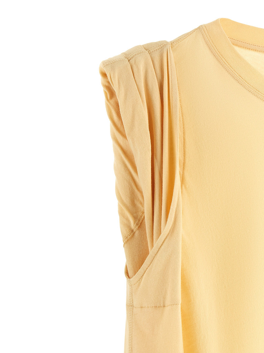 Yellow Crew Neck Midi Dress 4