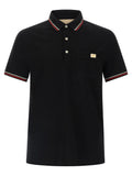 Black Logo Patch Polo 1
