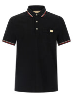 Black Logo Patch Polo 1