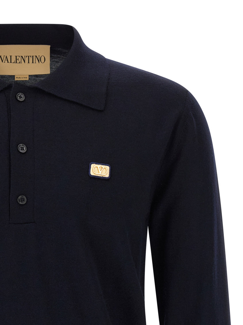 Blue Full Sleeves Logo Polo 3