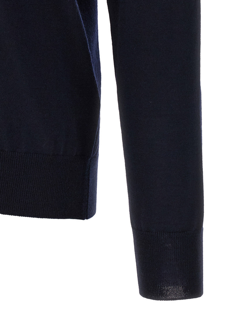 Blue Full Sleeves Logo Polo 4