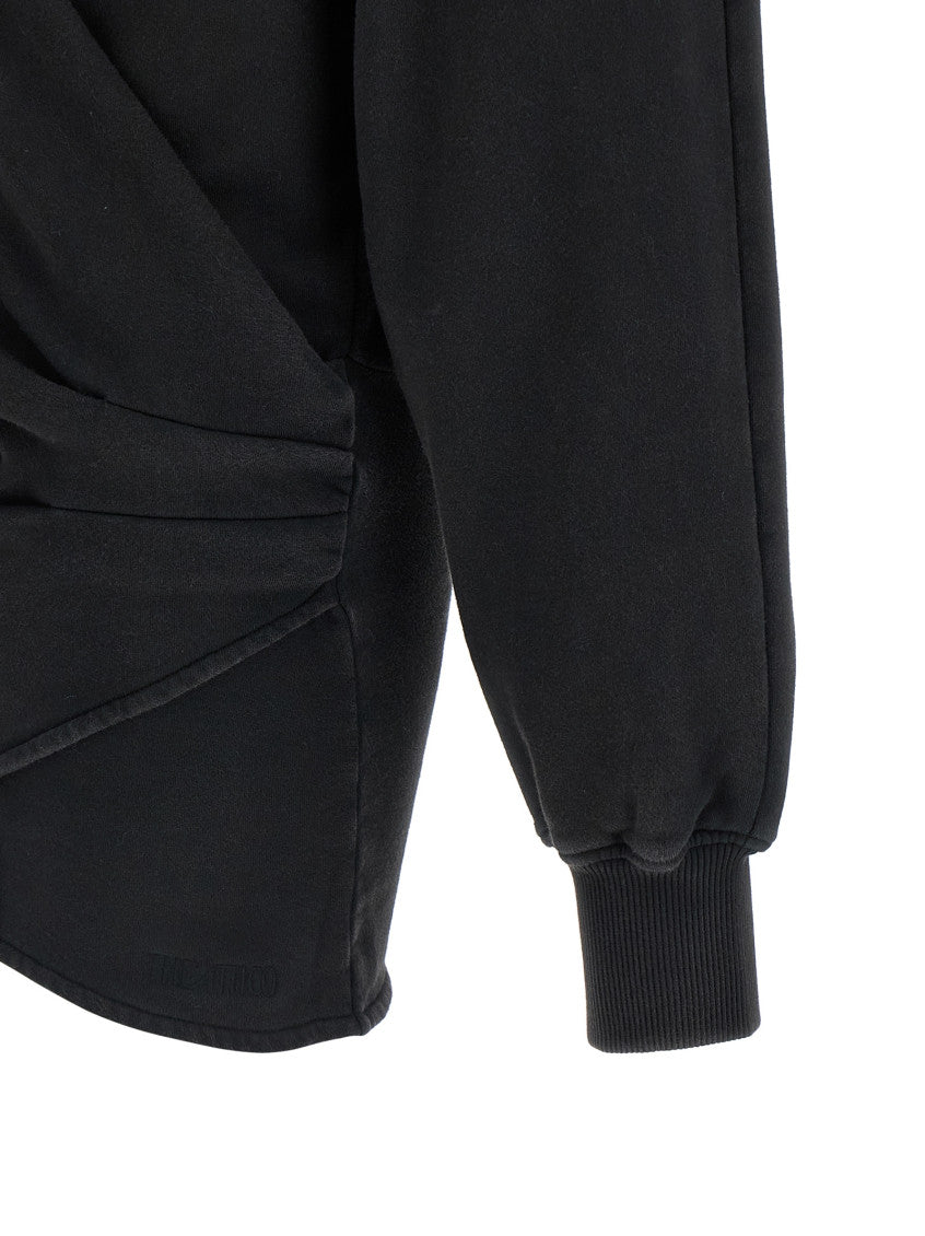 Black V-Neck Hooded Mini Dress 4