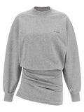 Grey Crew Neck Logo Dress 1