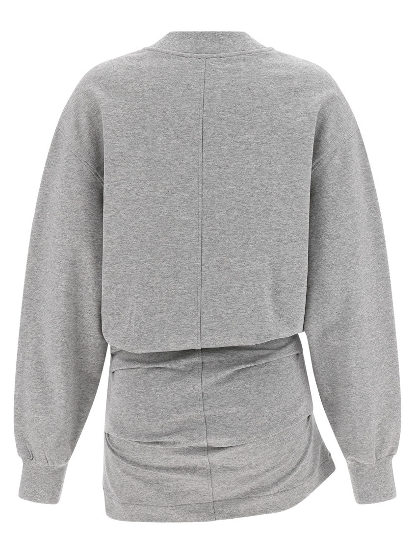 Grey Crew Neck Logo Dress 2