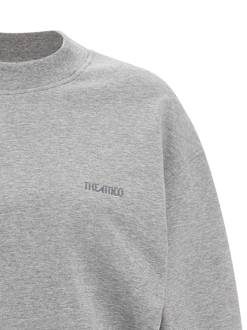 Grey Crew Neck Logo Dress 3