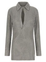 Grey V-Neck Mini Dress 1