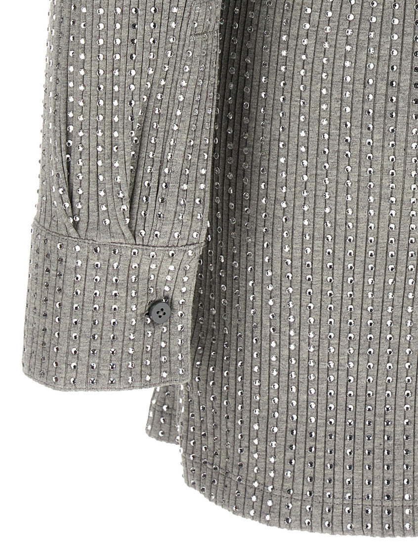 Grey V-Neck Mini Dress 4