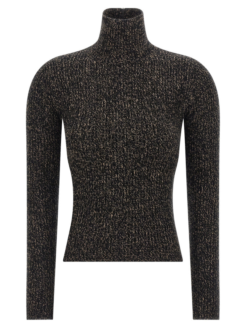 Black 'Azulene1234' Turtleneck Sweater 1