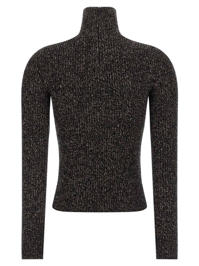 Black 'Azulene1234' Turtleneck Sweater 2