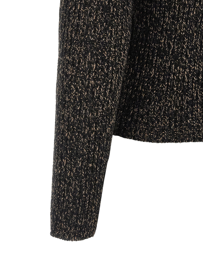 Black 'Azulene1234' Turtleneck Sweater 4