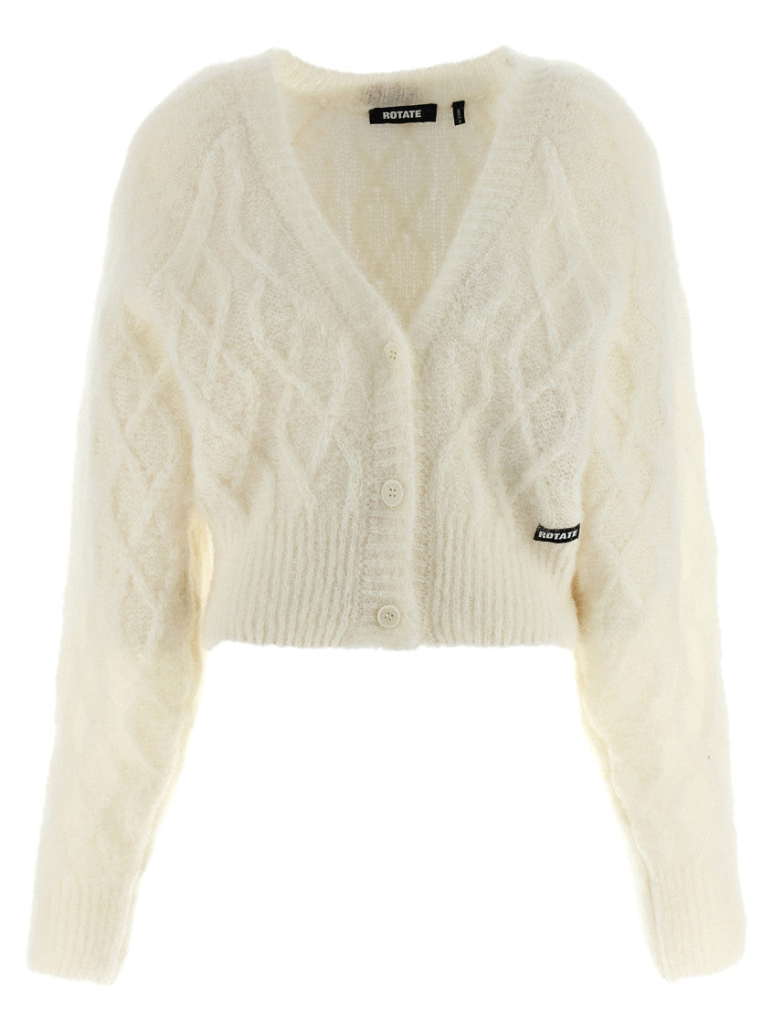 White 'Fluffy Knit' Cardigan 1