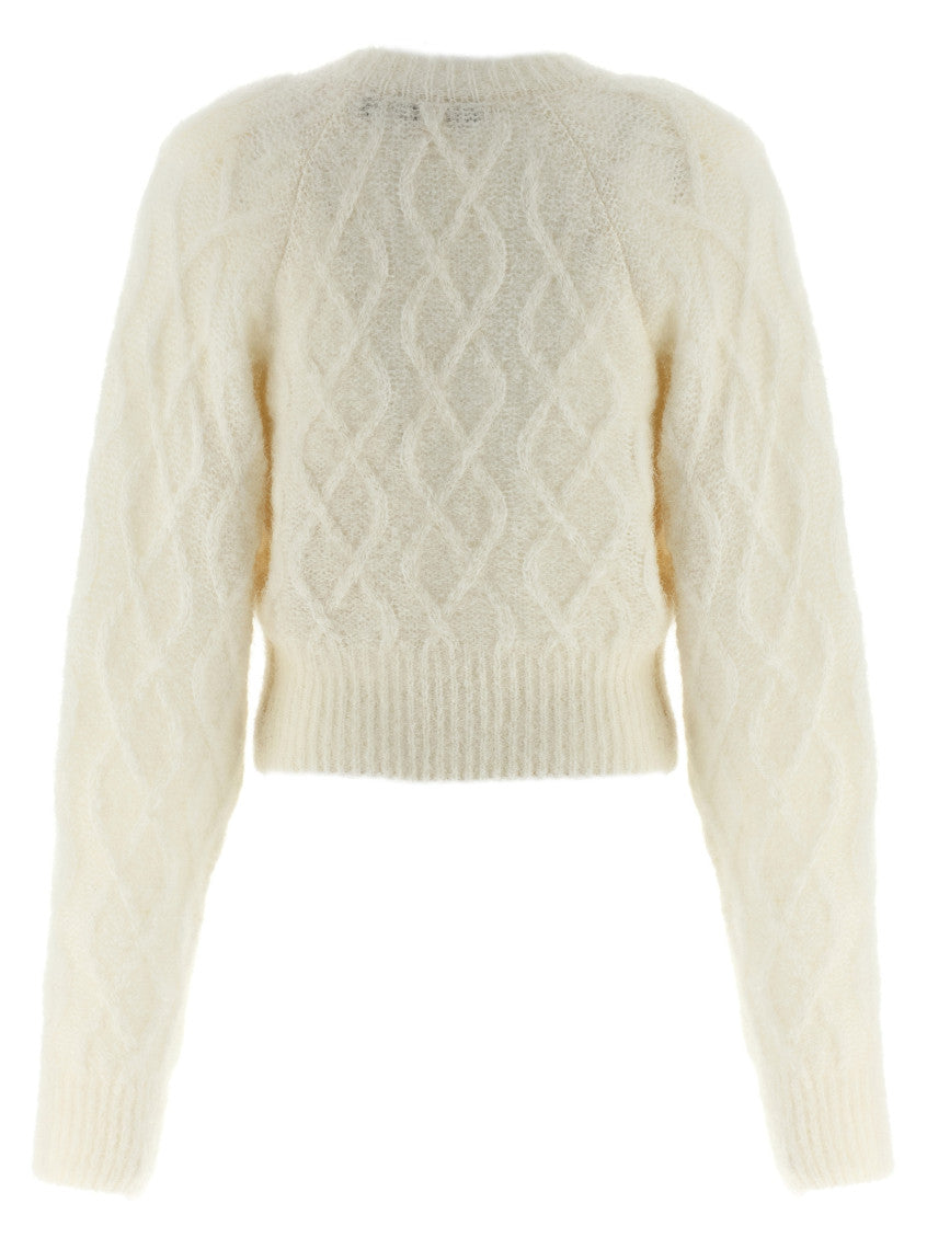 White 'Fluffy Knit' Cardigan 2