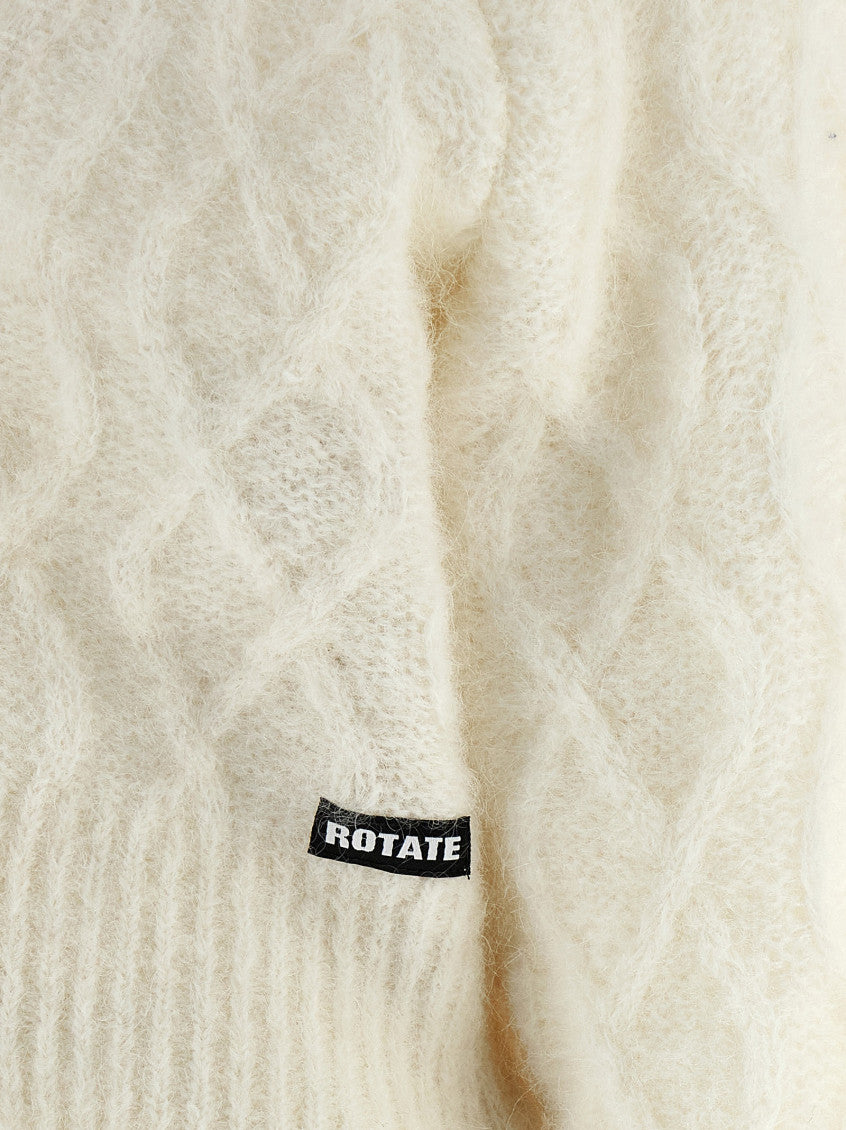 White 'Fluffy Knit' Cardigan 4