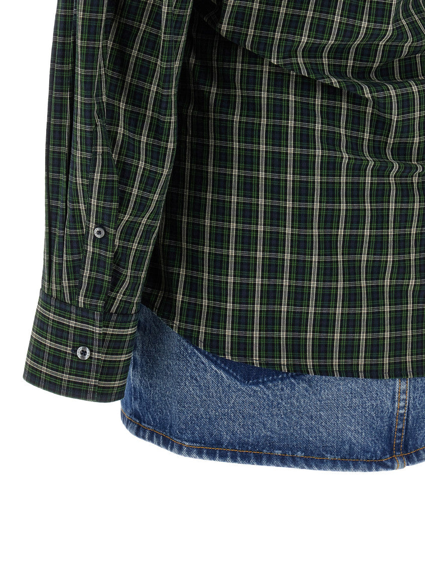 Green Shirt Collar Wrap Mini Dress 4