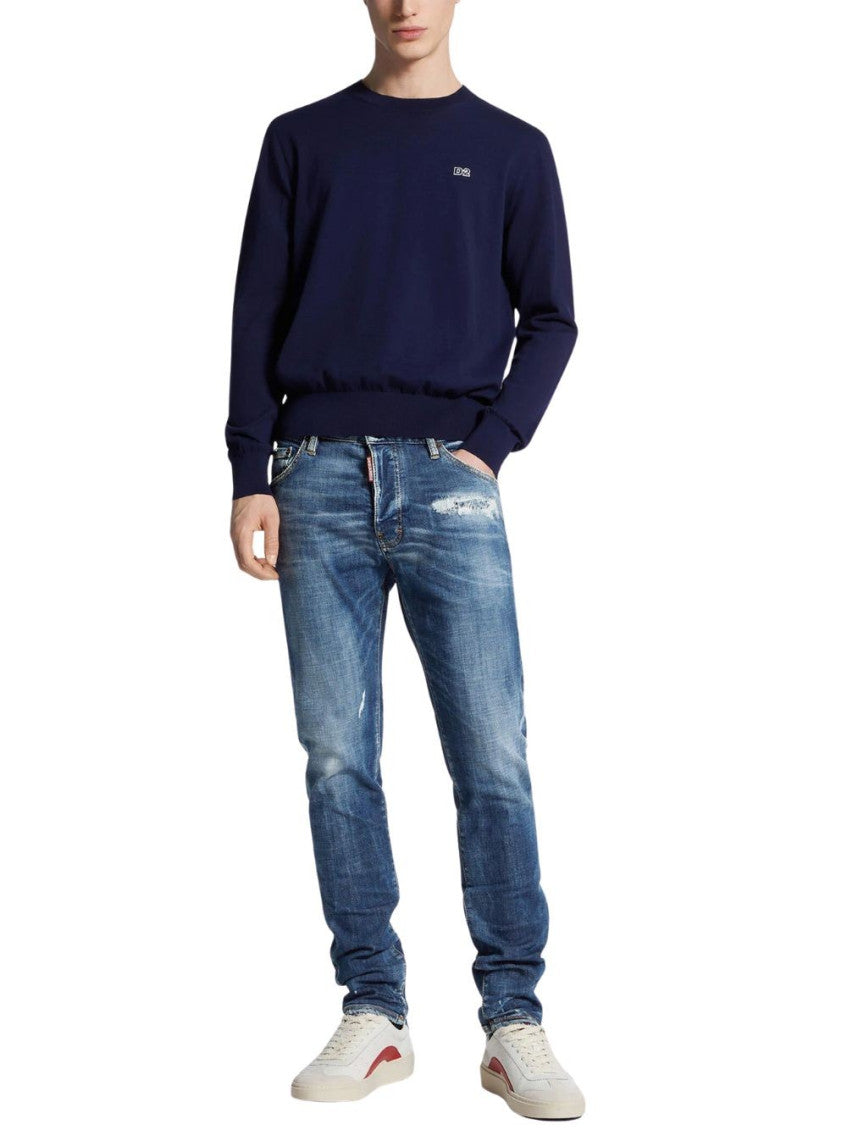 Blue Distressed Jeans 4