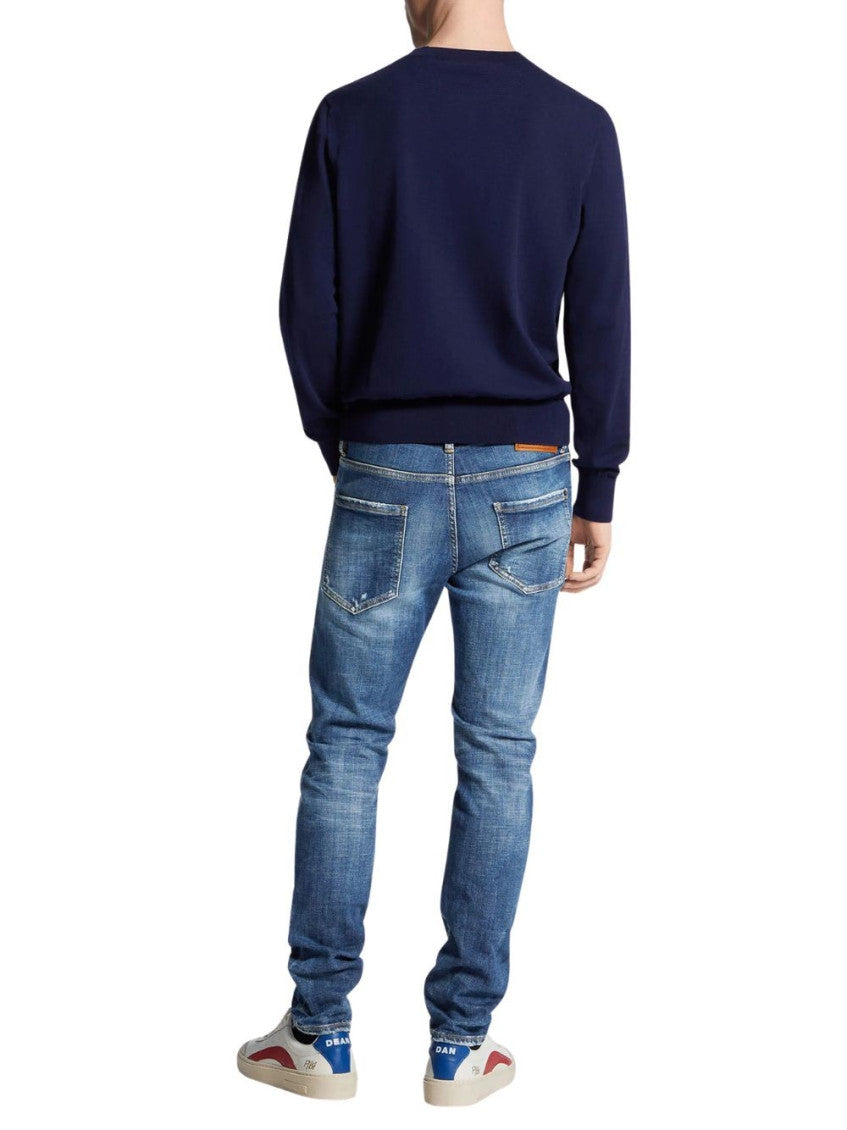 Blue Distressed Jeans 5