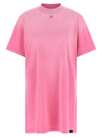 Pink Crew Neck T-Shirt Mini Dress 1
