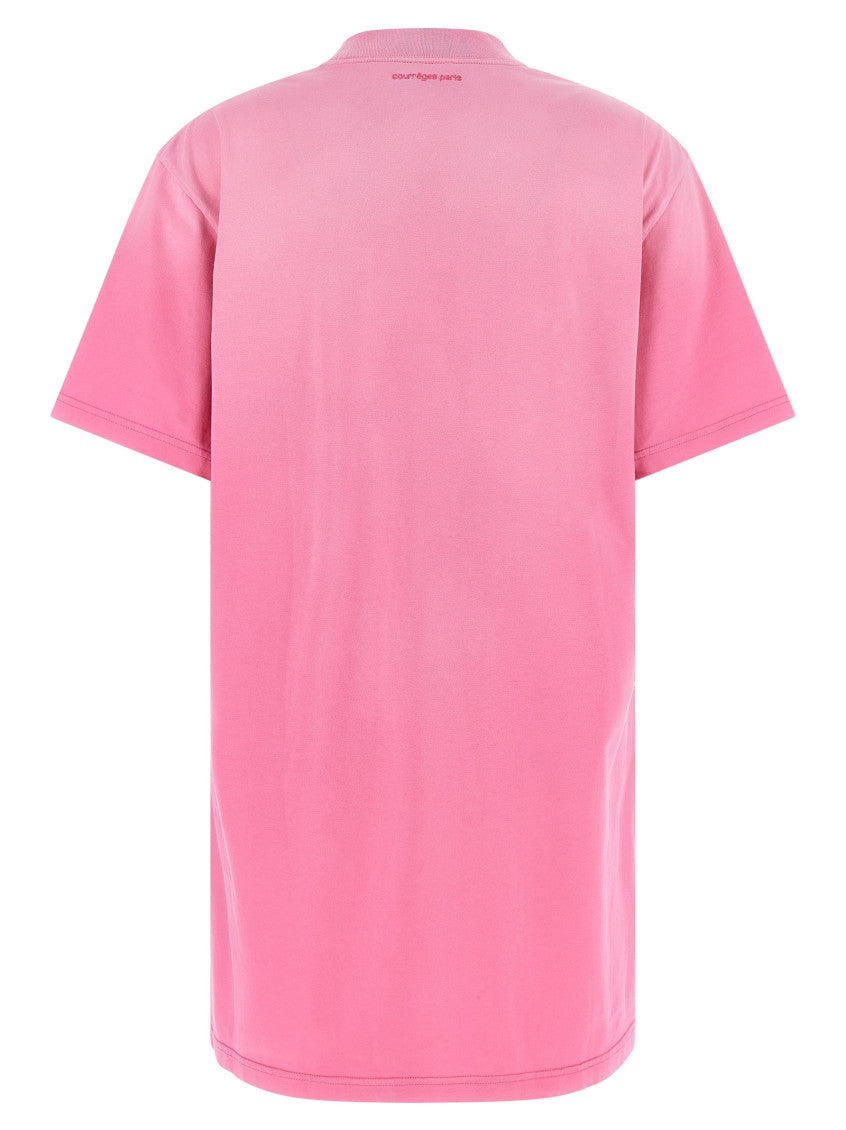 Pink Crew Neck T-Shirt Mini Dress 2