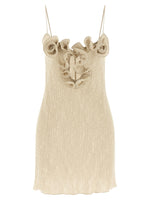 Beige Ruffles Mini Dress 1