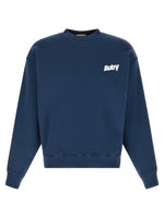 Blue Logo Print Embroidery Sweatshirt 1