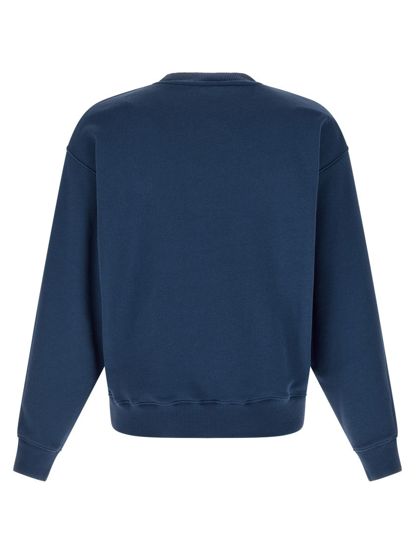 Blue Logo Print Embroidery Sweatshirt 2
