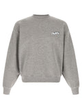 Grey Logo Print Embroidery Sweatshirt 1