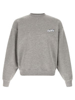 Grey Logo Print Embroidery Sweatshirt 1